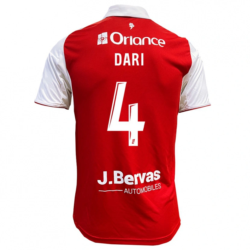 Danxen Kid Achraf Dari #4 Red White Home Jersey 2025/26 T-Shirt