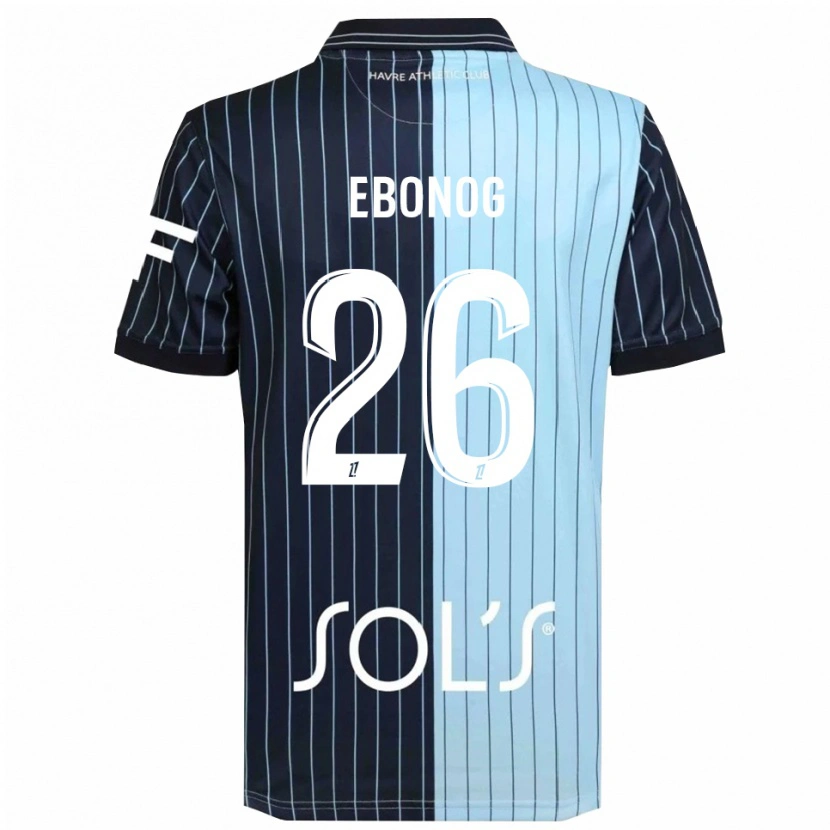 Danxen Kid Simon Ebonog #26 Navy Sky Blue Home Jersey 2025/26 T-Shirt