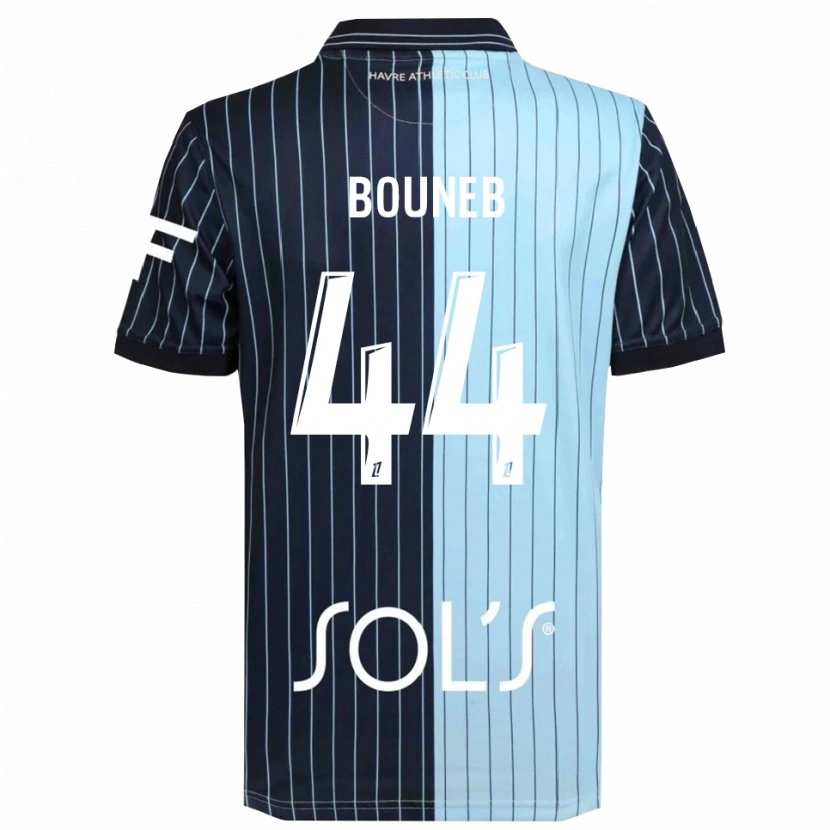 Danxen Kid Ismaïl Bouneb #44 Navy Sky Blue Home Jersey 2025/26 T-Shirt