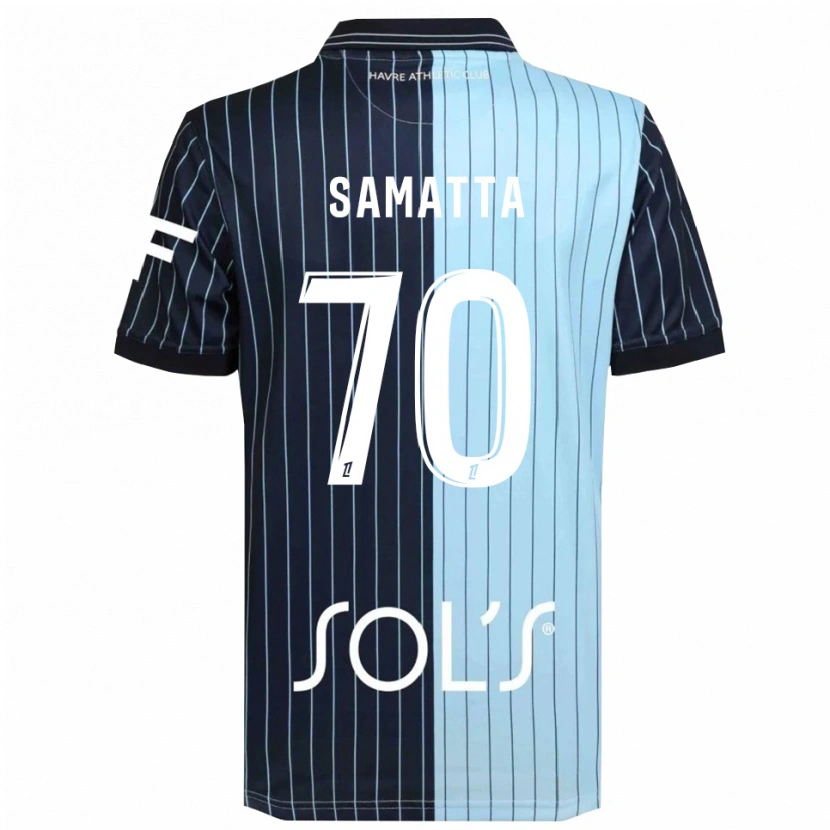Danxen Kid Ally Samatta #70 Navy Sky Blue Home Jersey 2025/26 T-Shirt