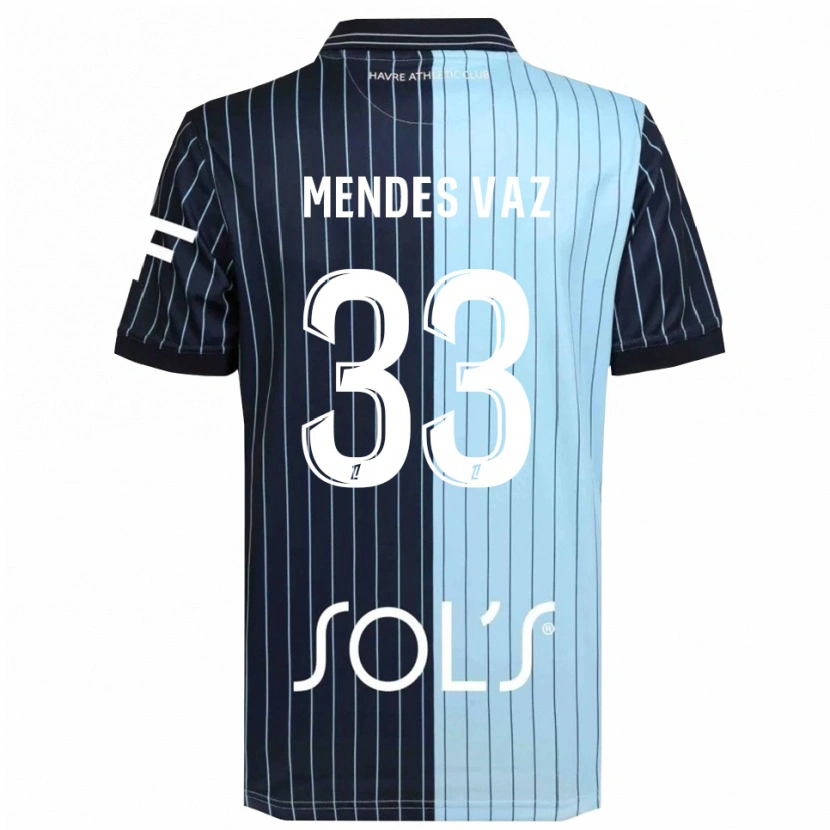 Danxen Kid Hernâni Mendes Vaz #33 Navy Sky Blue Home Jersey 2025/26 T-Shirt