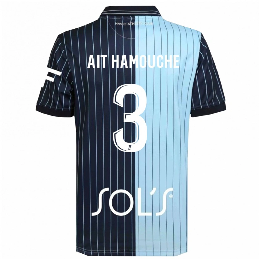Danxen Kid Massyl Ait Hamouche #3 Navy Sky Blue Home Jersey 2025/26 T-Shirt