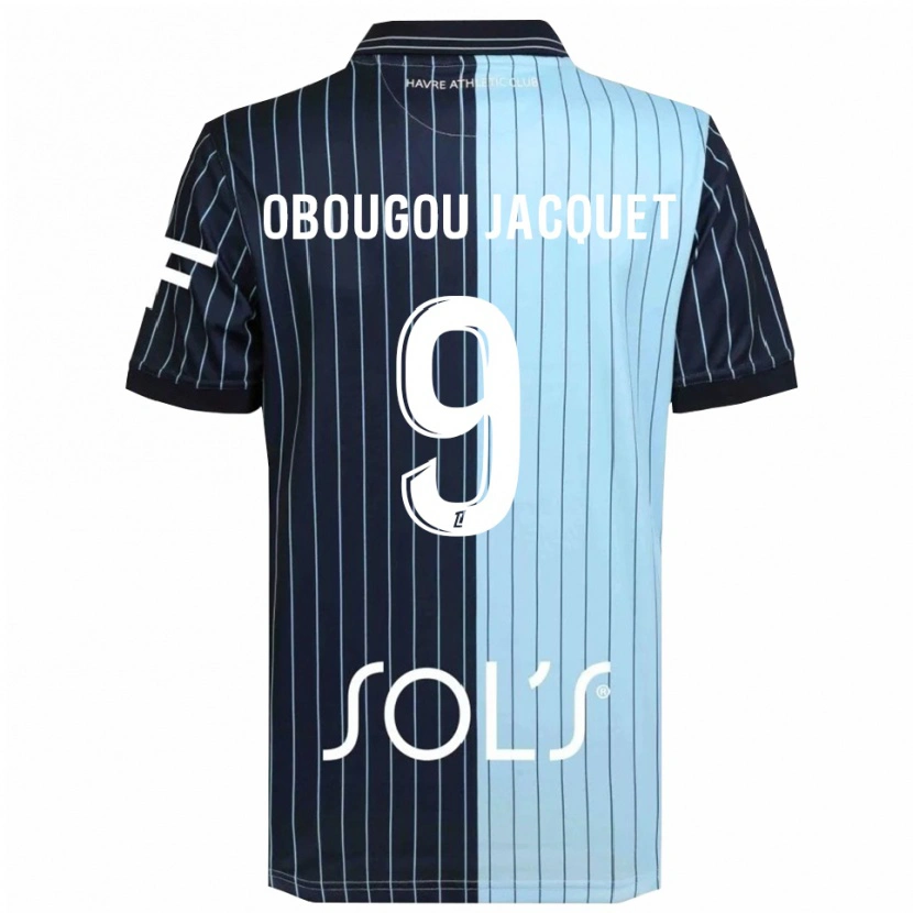 Danxen Kid Noam Obougou #9 Navy Sky Blue Home Jersey 2025/26 T-Shirt