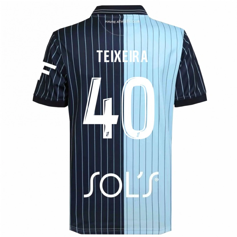 Danxen Kid Alex Teixeira #40 Navy Sky Blue Home Jersey 2025/26 T-Shirt