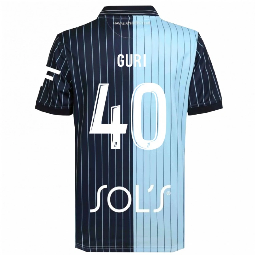 Danxen Kid Gabriel Guri #40 Navy Sky Blue Home Jersey 2025/26 T-Shirt