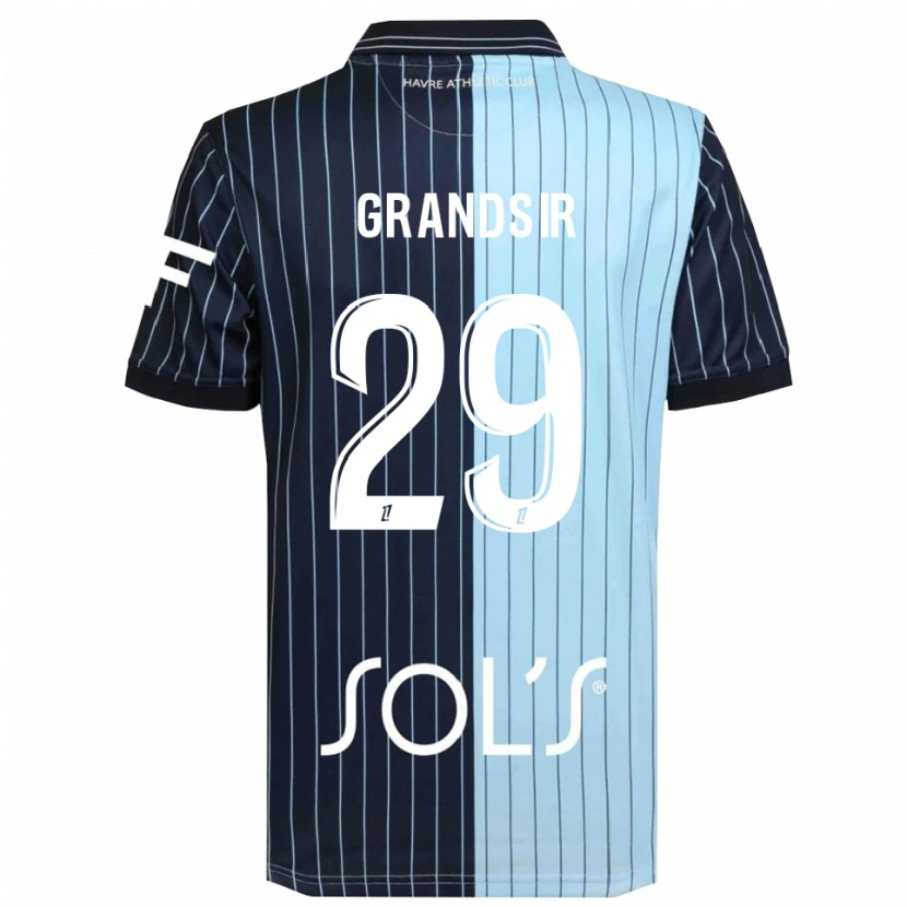 Danxen Kid Samuel Grandsir #29 Navy Sky Blue Home Jersey 2025/26 T-Shirt
