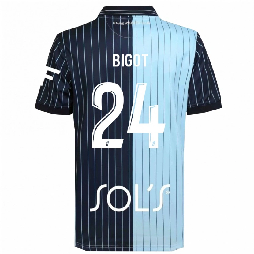 Danxen Kid Maureen Bigot #24 Navy Sky Blue Home Jersey 2025/26 T-Shirt