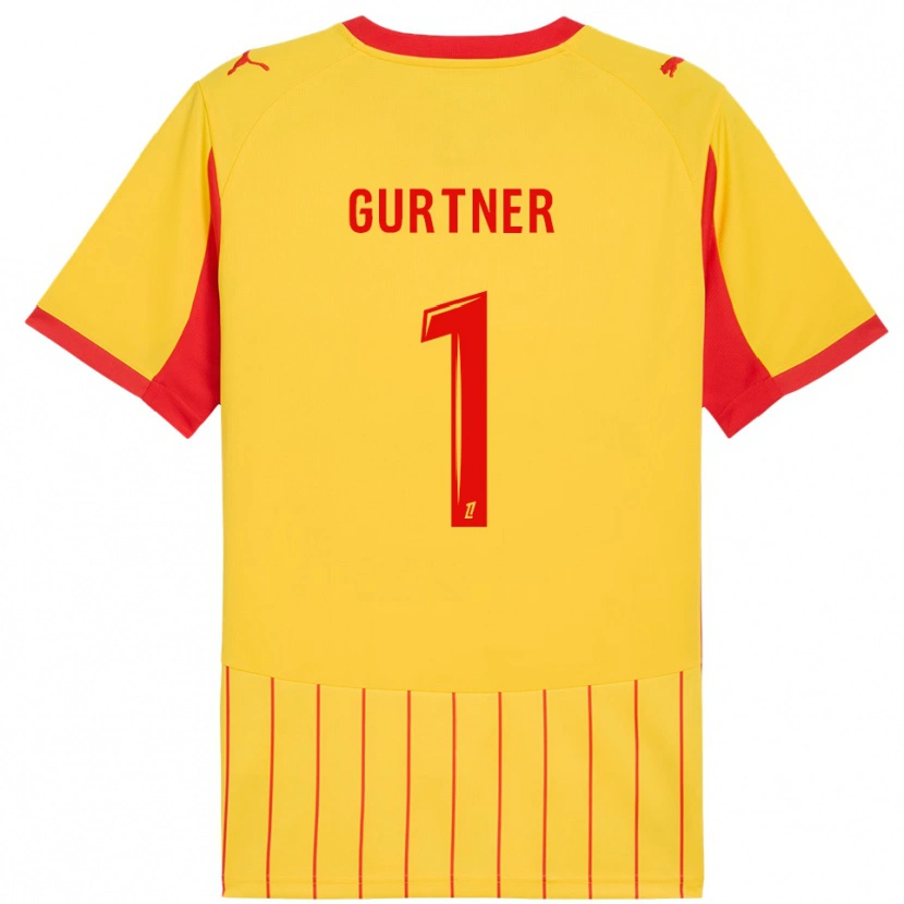 Danxen Kid Régis Gurtner #1 Yellow Red Home Jersey 2025/26 T-Shirt