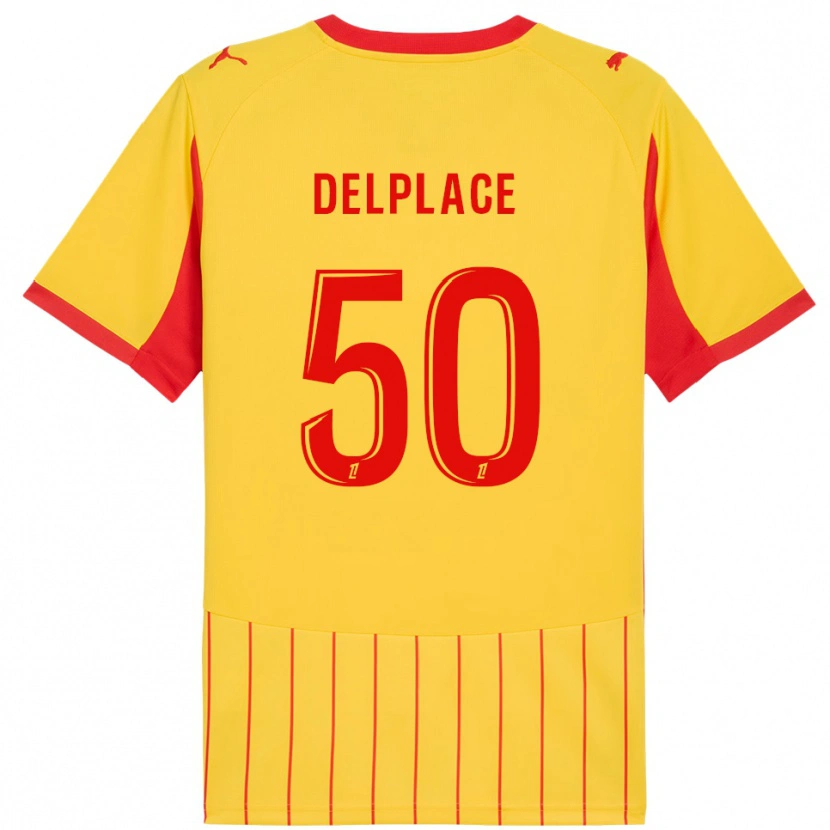 Danxen Kid Adam Delplace #50 Yellow Red Home Jersey 2025/26 T-Shirt