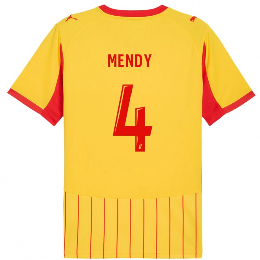 Danxen Kid Ellijah Mendy #4 Yellow Red Home Jersey 2025/26 T-Shirt