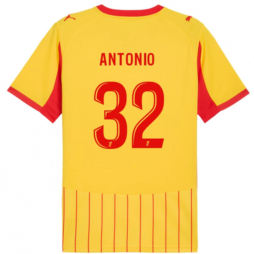 Danxen Kid Kyllian Antonio #32 Yellow Red Home Jersey 2025/26 T-Shirt
