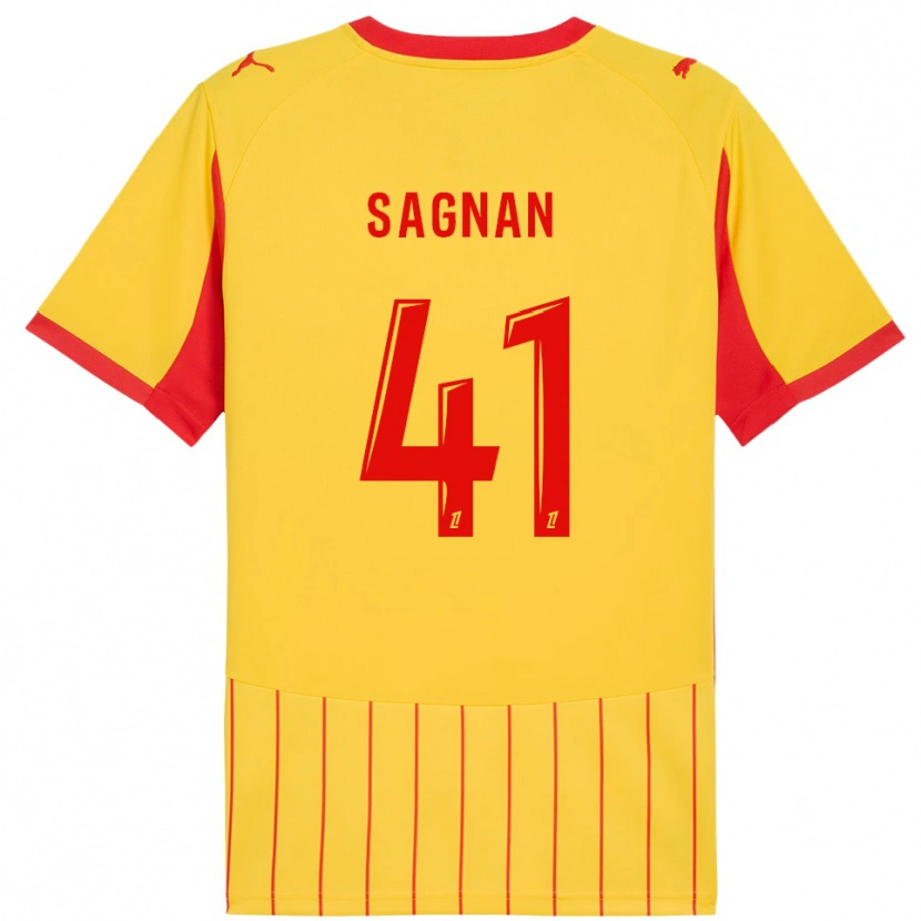 Danxen Kid Souleymane Sagnan #41 Yellow Red Home Jersey 2025/26 T-Shirt