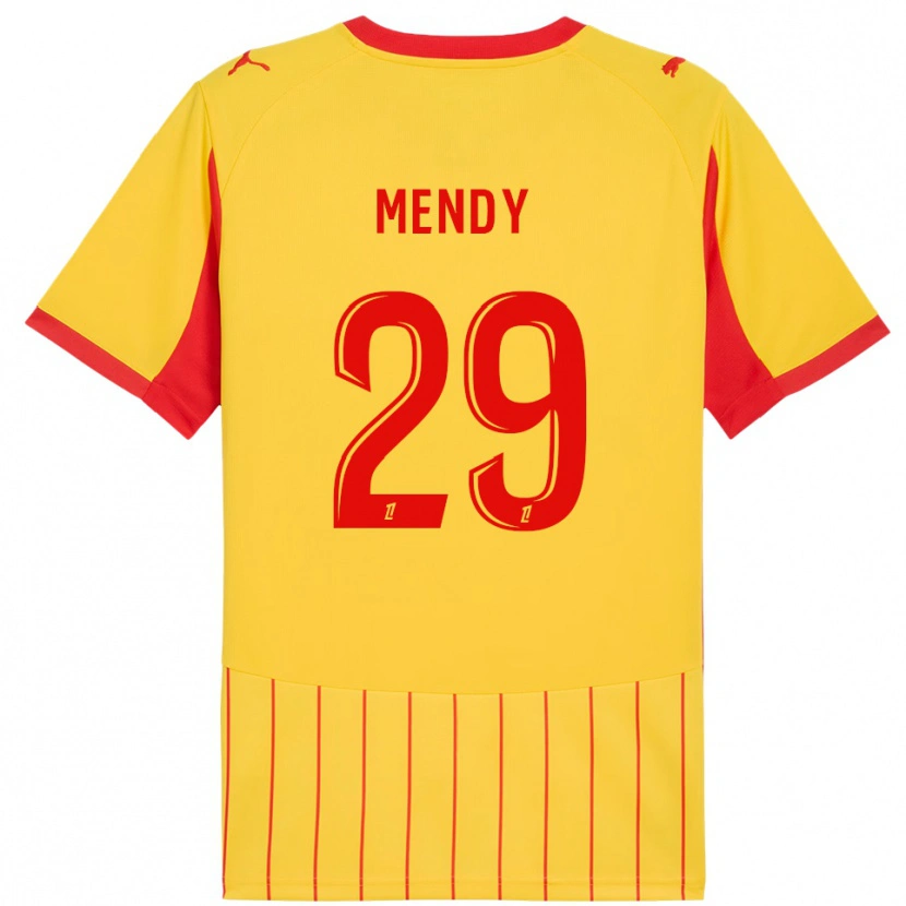 Danxen Kid Noëlie Mendy #29 Yellow Red Home Jersey 2025/26 T-Shirt