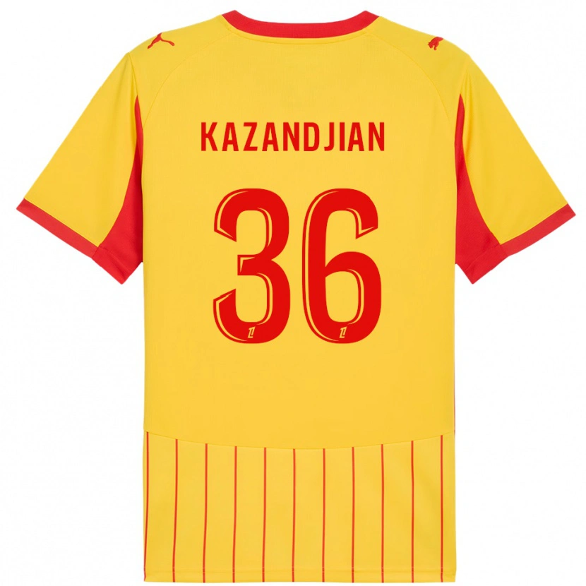 Danxen Kid Lara Kazandjian #36 Yellow Red Home Jersey 2025/26 T-Shirt