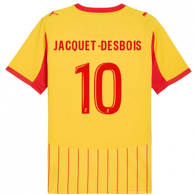 Danxen Kid Tairik Jacquet-Desbois #10 Yellow Red Home Jersey 2025/26 T-Shirt