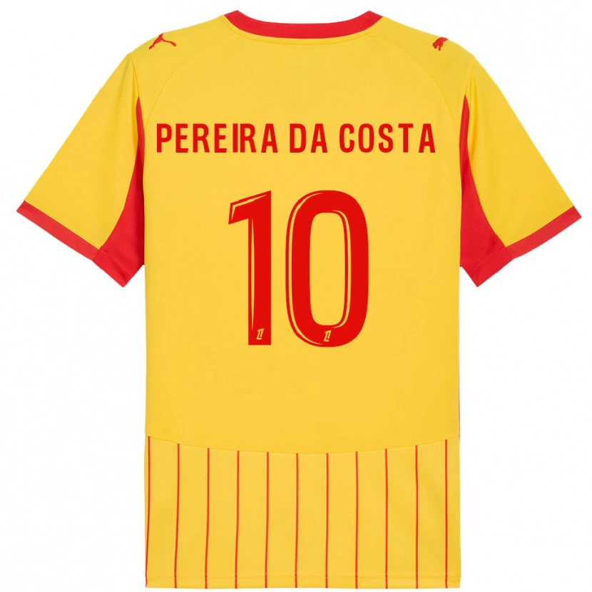 Danxen Kid David Pereira Da Costa #10 Yellow Red Home Jersey 2025/26 T-Shirt
