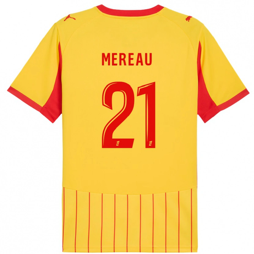 Danxen Kid Alizée Mereau #21 Yellow Red Home Jersey 2025/26 T-Shirt