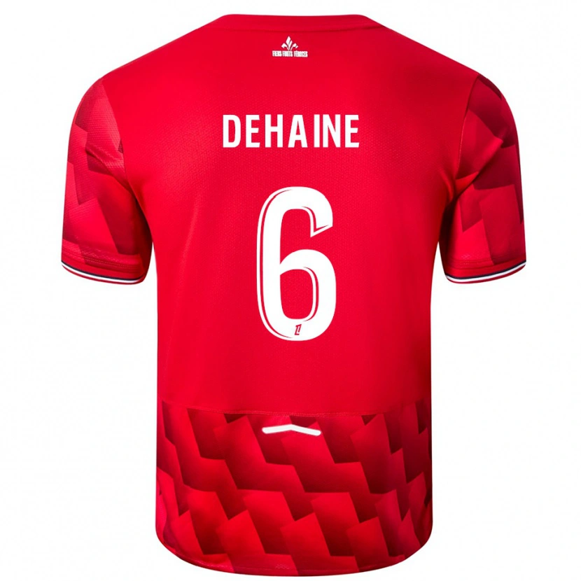 Danxen Kid Axel Dehaine #6 Red White Home Jersey 2025/26 T-Shirt