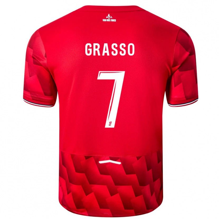 Danxen Kid Enzo Grasso #7 Red White Home Jersey 2025/26 T-Shirt