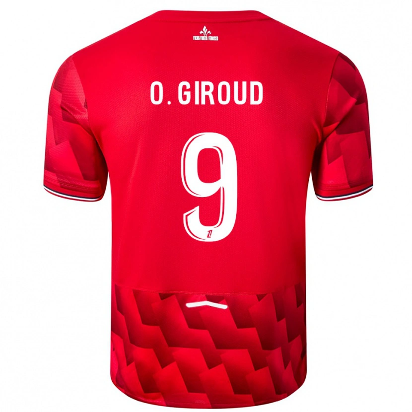 Danxen Kid Olivier Giroud #9 Red White Home Jersey 2025/26 T-Shirt