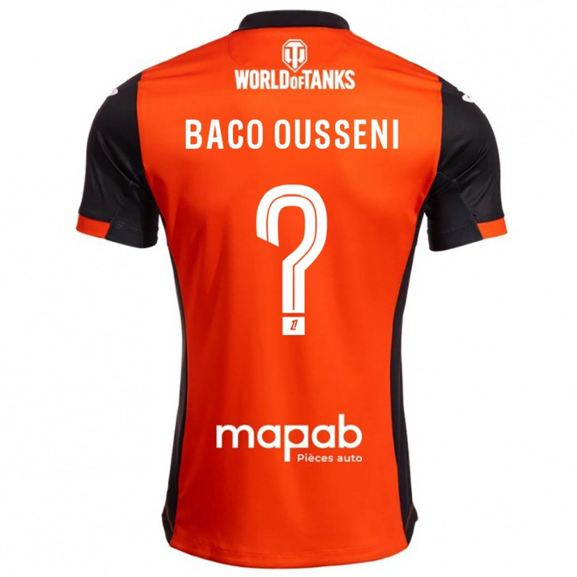 Danxen Kid Timothée Baco Ousseni #0 Black Orange Home Jersey 2025/26 T-Shirt