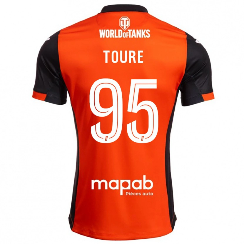 Danxen Kid Isaak Touré #95 Black Orange Home Jersey 2025/26 T-Shirt