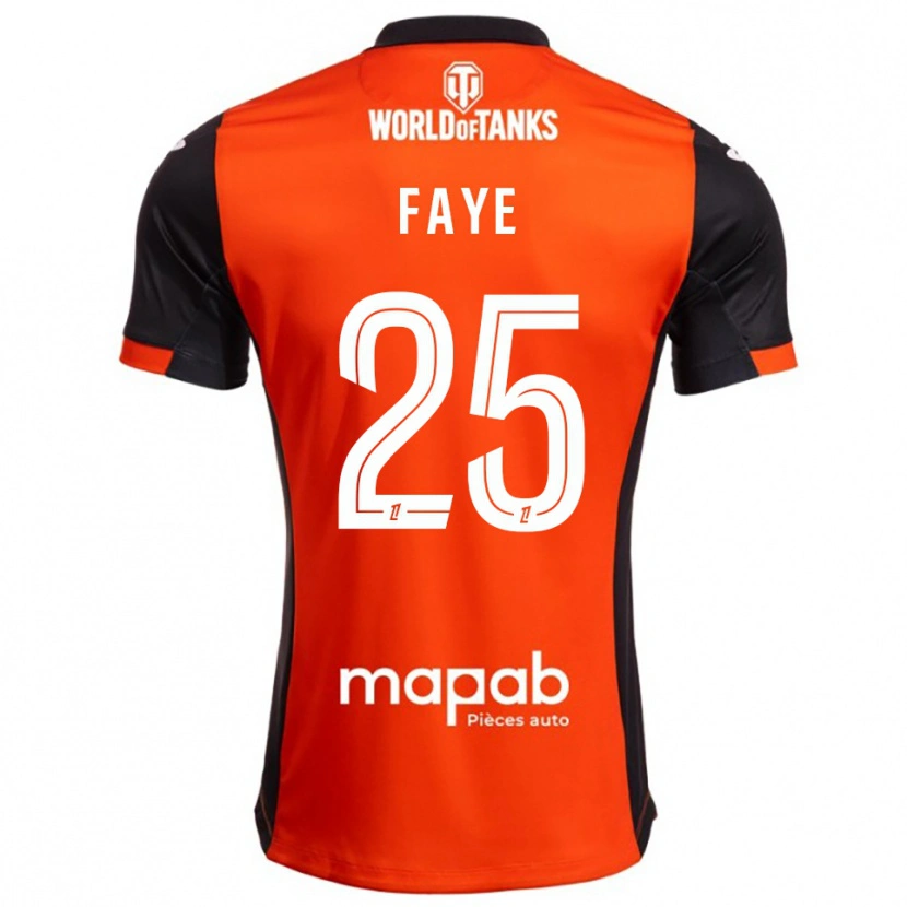 Danxen Kid Abdoulaye Faye #25 Black Orange Home Jersey 2025/26 T-Shirt