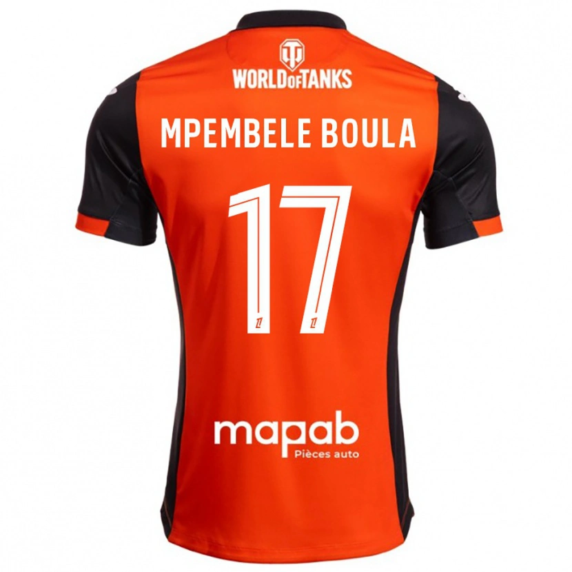 Danxen Kid Exaucé Mpembele Boula #17 Black Orange Home Jersey 2025/26 T-Shirt