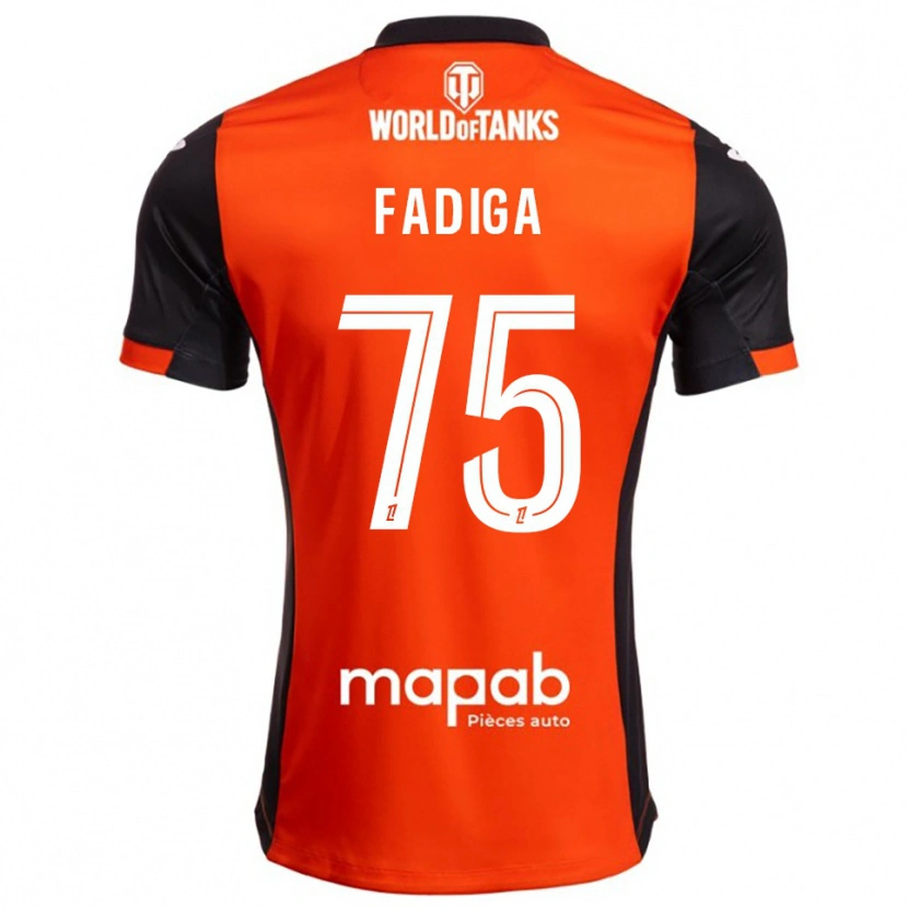 Danxen Kid Bandiougou Fadiga #75 Black Orange Home Jersey 2025/26 T-Shirt