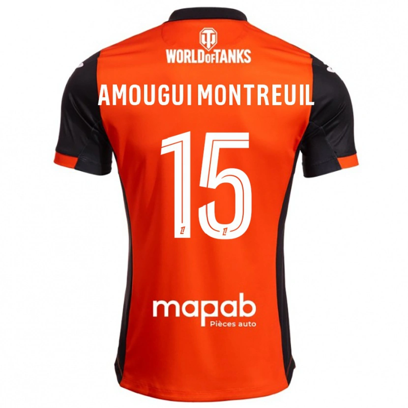 Danxen Kid Maceo Amougui Montreuil #15 Black Orange Home Jersey 2025/26 T-Shirt
