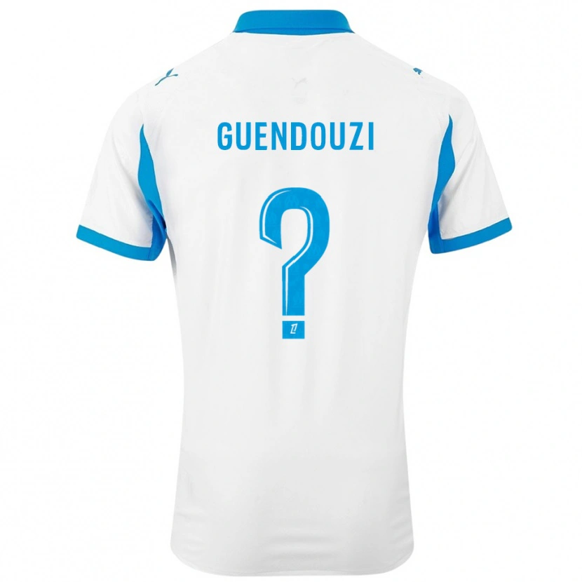 Danxen Kid Milan Guendouzi #0 White Sky Blue Home Jersey 2025/26 T-Shirt