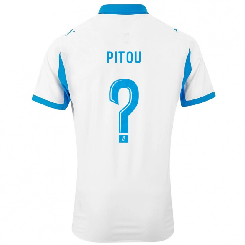 Danxen Kid Jonathan Pitou #0 White Sky Blue Home Jersey 2025/26 T-Shirt