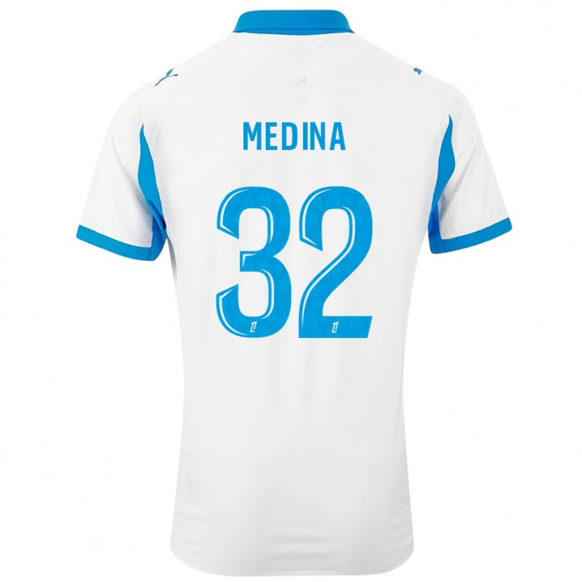 Danxen Kid Facundo Medina #32 White Sky Blue Home Jersey 2025/26 T-Shirt