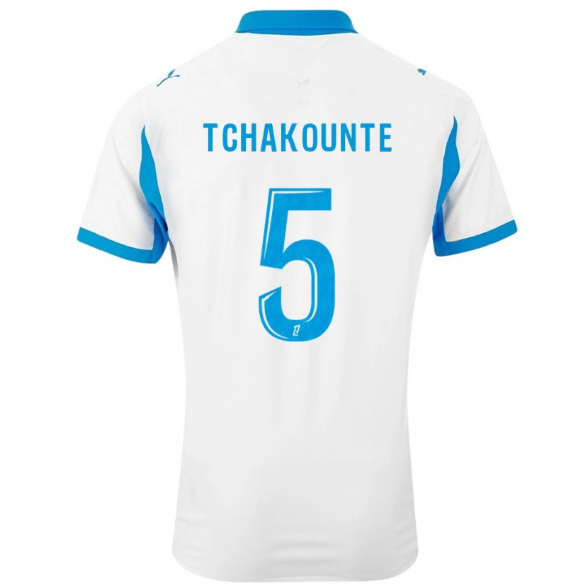 Danxen Kid Annaëlle Tchakounté #5 White Sky Blue Home Jersey 2025/26 T-Shirt