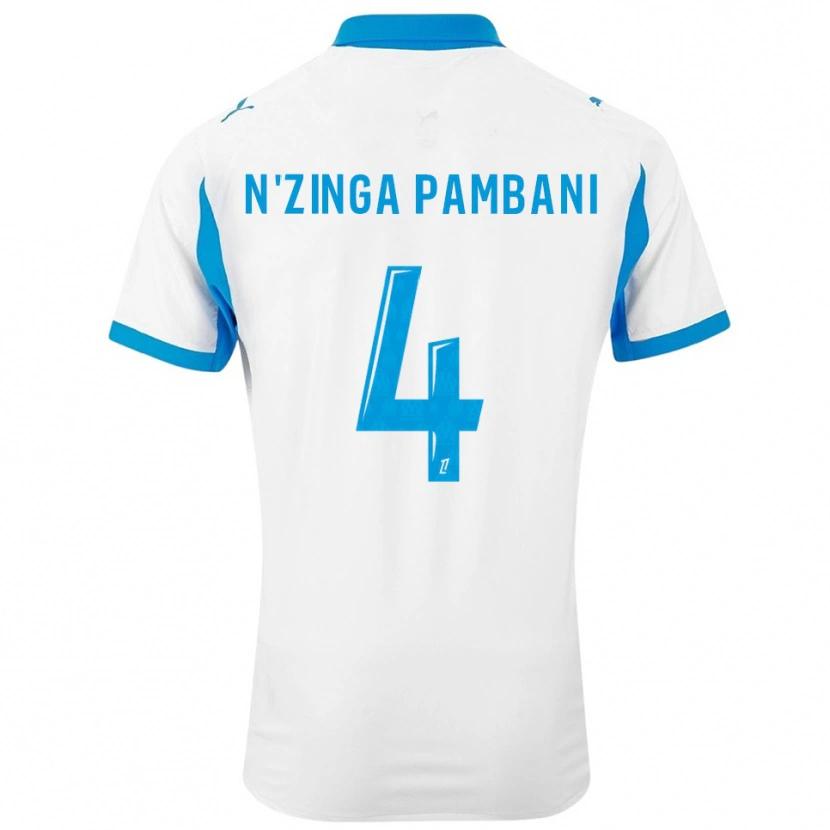 Danxen Kid Pladi N'zinga Pambani #4 White Sky Blue Home Jersey 2025/26 T-Shirt