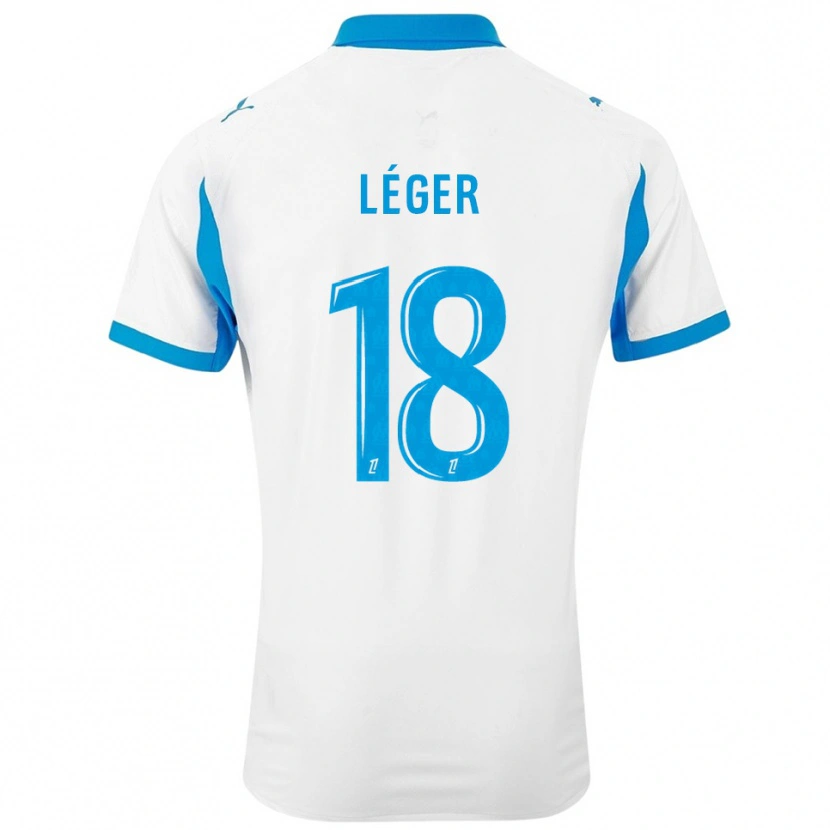 Danxen Kid Marie-Charlotte Léger #18 White Sky Blue Home Jersey 2025/26 T-Shirt