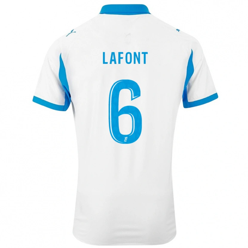 Danxen Kid Gaël Lafont #6 White Sky Blue Home Jersey 2025/26 T-Shirt