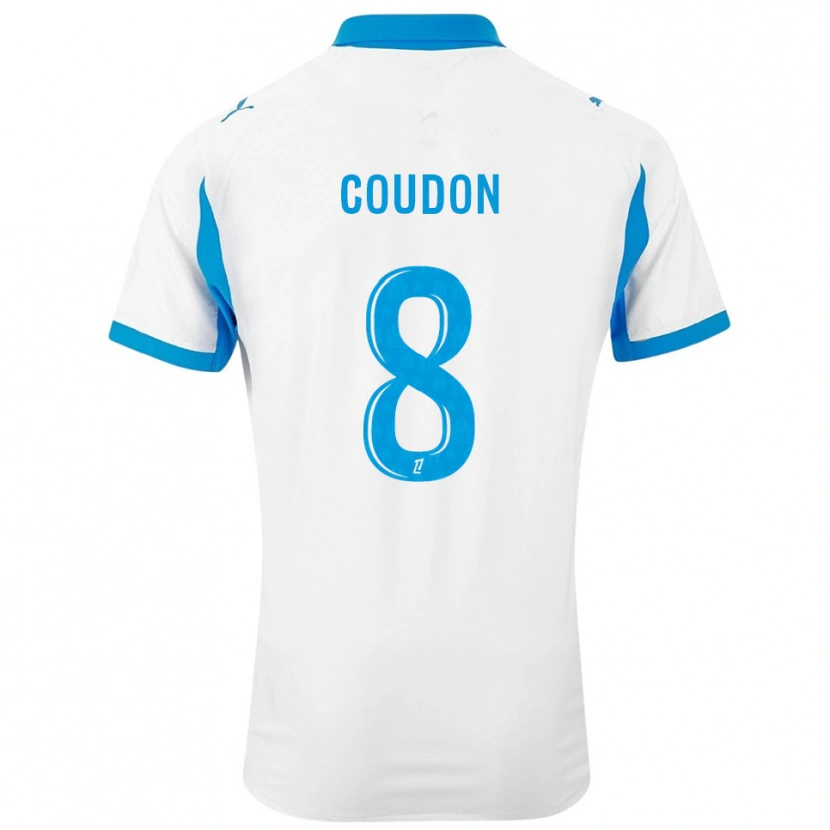 Danxen Kid Marine Coudon #8 White Sky Blue Home Jersey 2025/26 T-Shirt