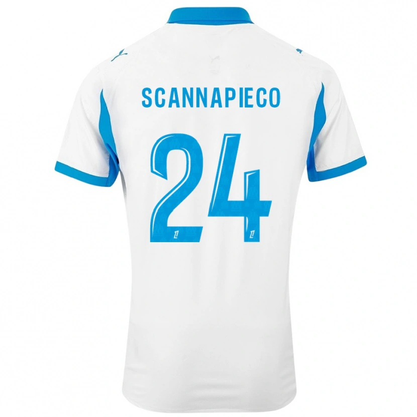 Danxen Kid Dona Scannapieco #24 White Sky Blue Home Jersey 2025/26 T-Shirt