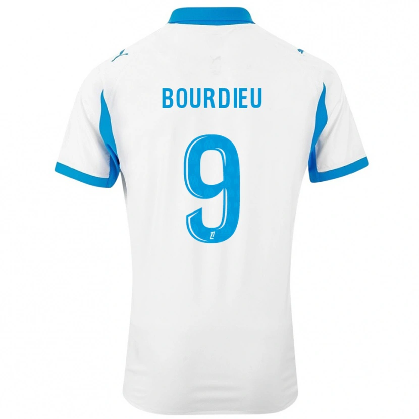 Danxen Kid Mathilde Bourdieu #9 White Sky Blue Home Jersey 2025/26 T-Shirt