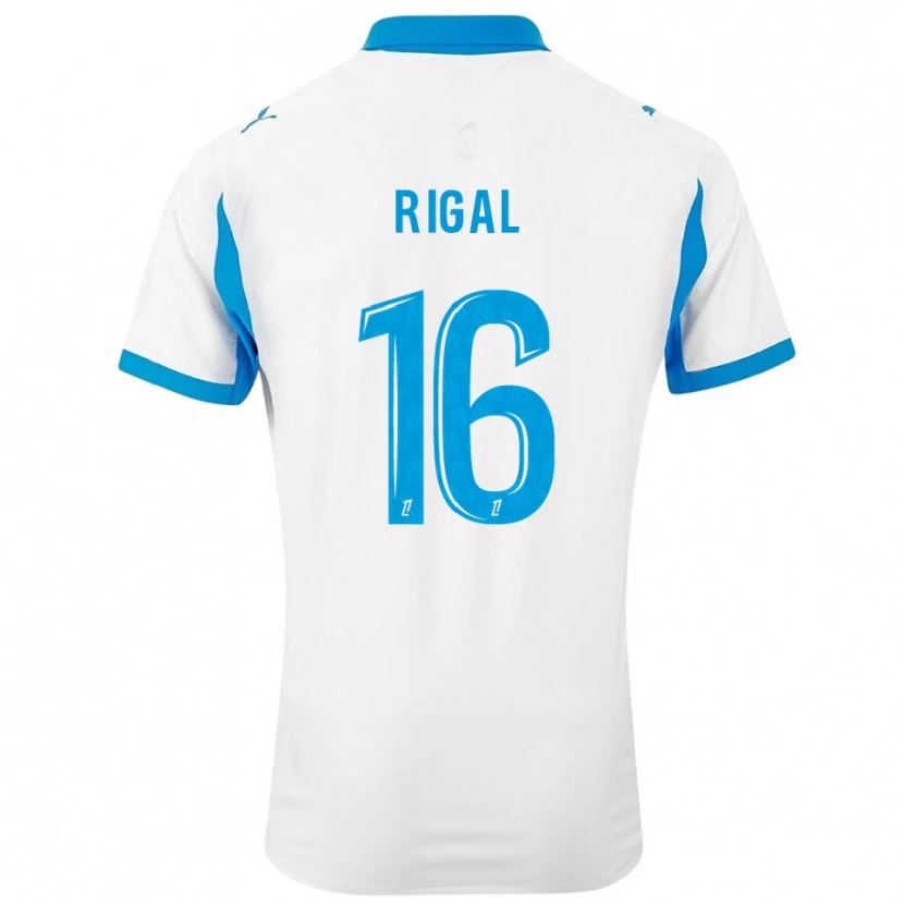 Danxen Kid Pablo Rigal #16 White Sky Blue Home Jersey 2025/26 T-Shirt