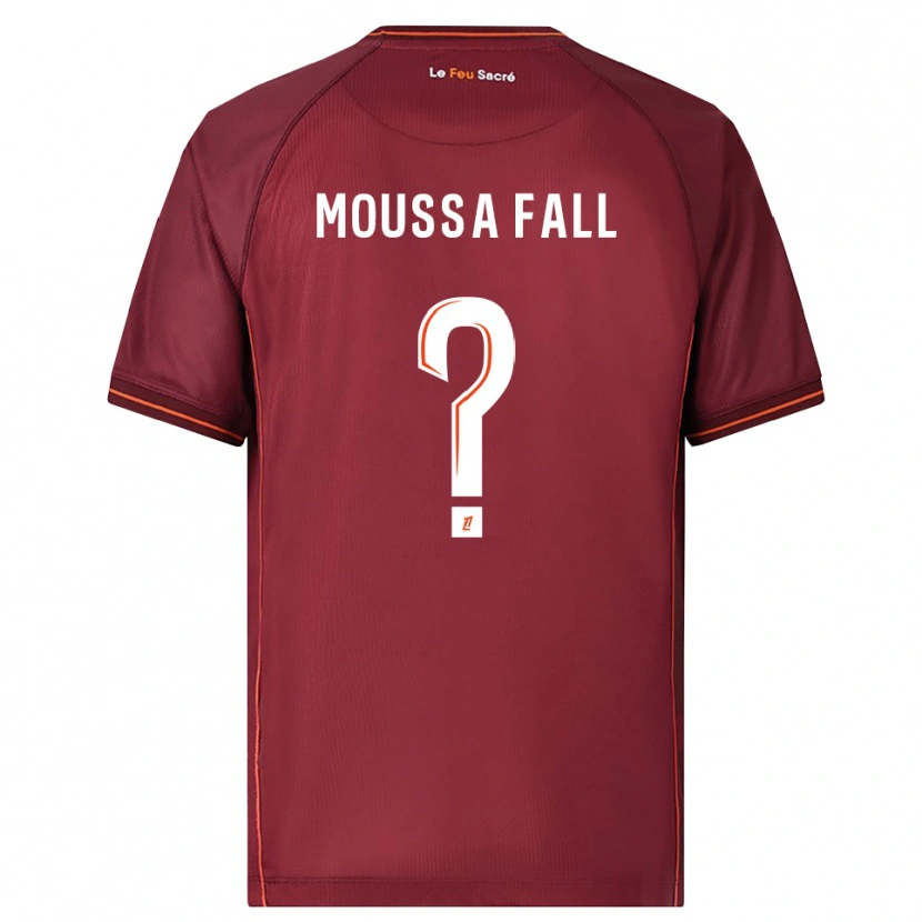 Danxen Kid Pape Moussa Fall #0 Burgundy White Home Jersey 2025/26 T-Shirt