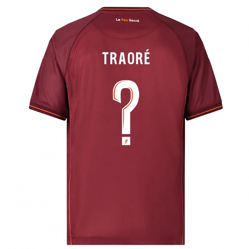 Danxen Kid Badra Traoré #0 Burgundy White Home Jersey 2025/26 T-Shirt