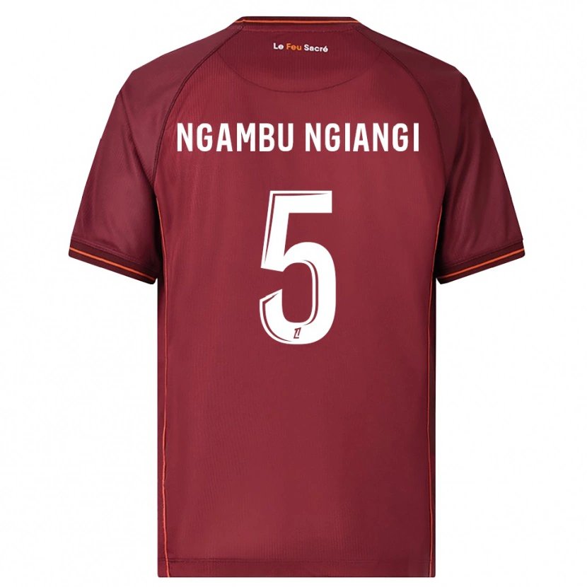 Danxen Kid Esther Ngambu Ngiangi #5 Burgundy White Home Jersey 2025/26 T-Shirt