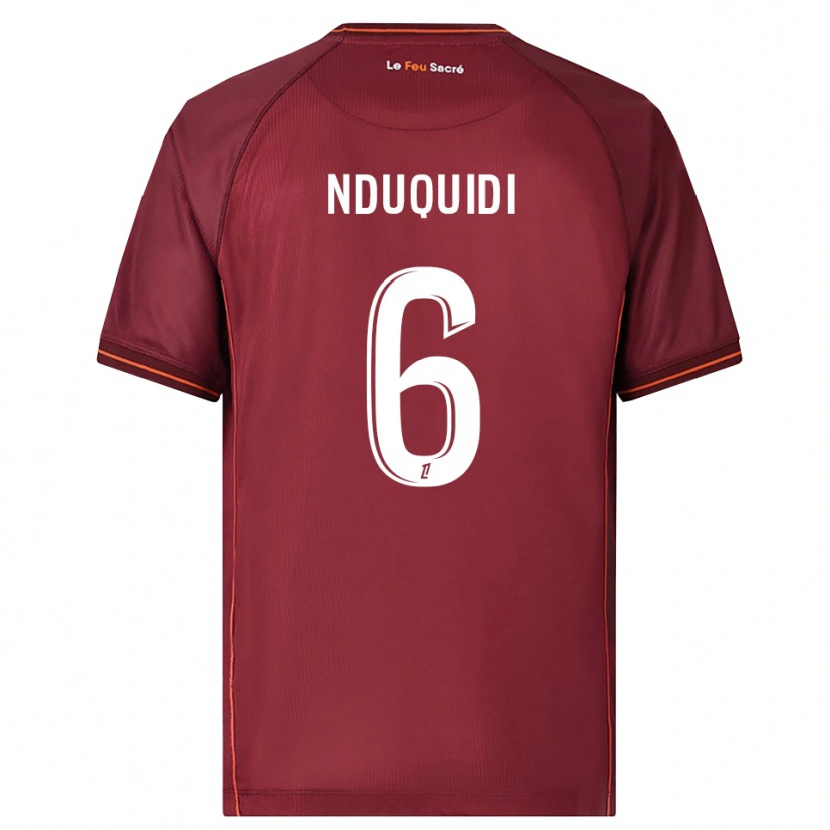 Danxen Kid Joseph Nduquidi #6 Burgundy White Home Jersey 2025/26 T-Shirt