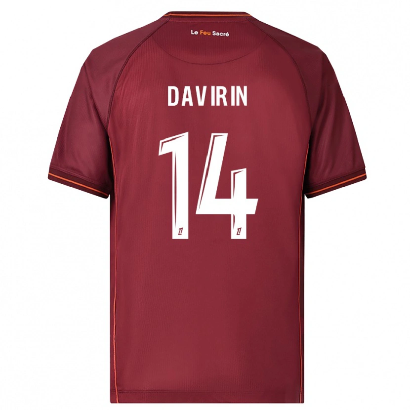 Danxen Kid Pierre-Alexandre Davirin #14 Burgundy White Home Jersey 2025/26 T-Shirt