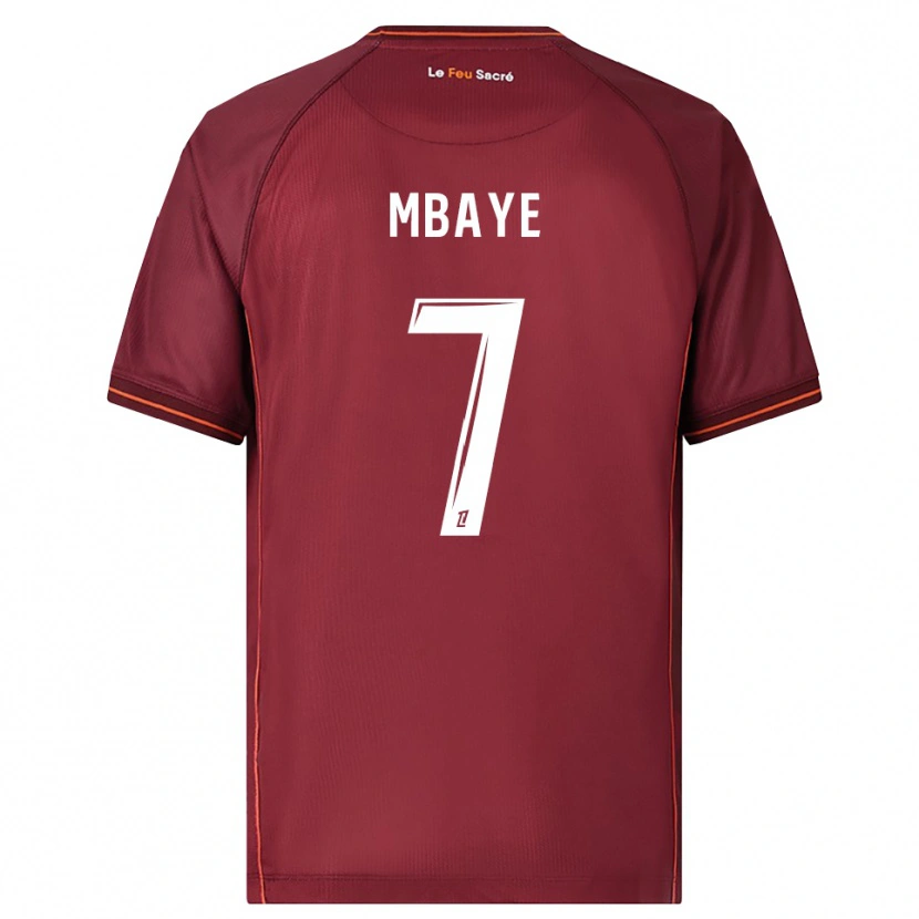 Danxen Kid Malick Mbaye #7 Burgundy White Home Jersey 2025/26 T-Shirt