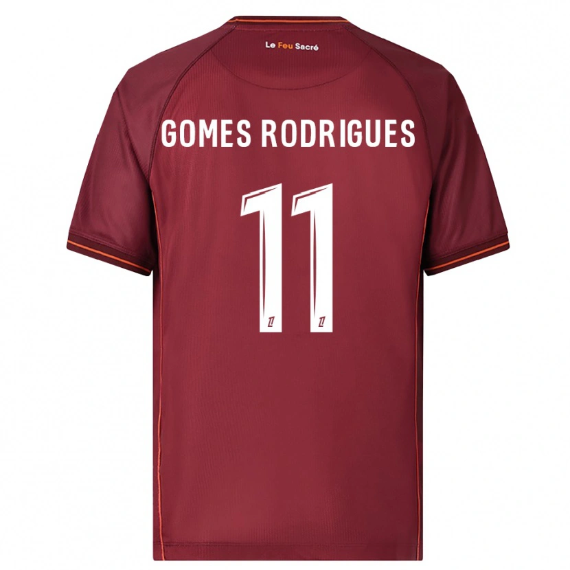 Danxen Kid Jess Gomes Rodrigues #11 Burgundy White Home Jersey 2025/26 T-Shirt