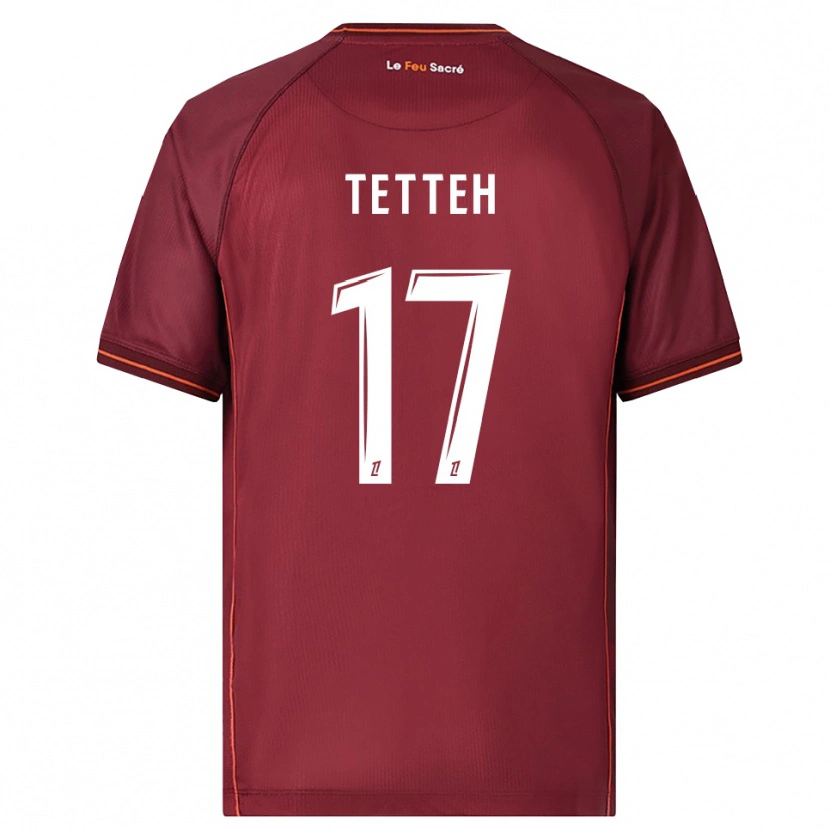 Danxen Kid Benjamin Tetteh #17 Burgundy White Home Jersey 2025/26 T-Shirt