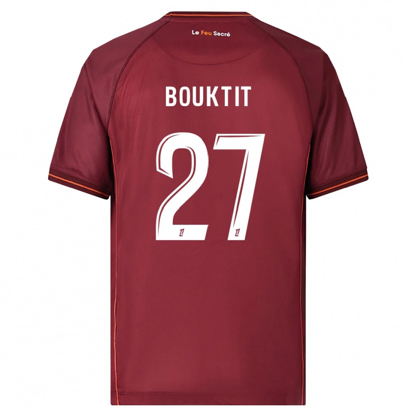 Danxen Kid Assia Bouktit #27 Burgundy White Home Jersey 2025/26 T-Shirt